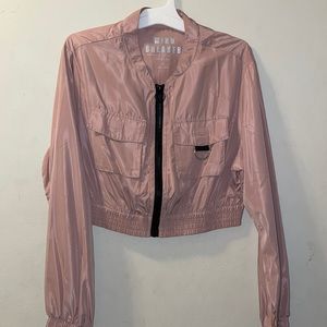 Light Pink Cropped Wind Breaker Size Medium